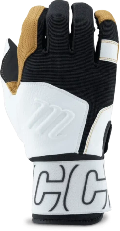 Marucci Blacksmith Full WRAP V2 Youth Batting Glove - White Black