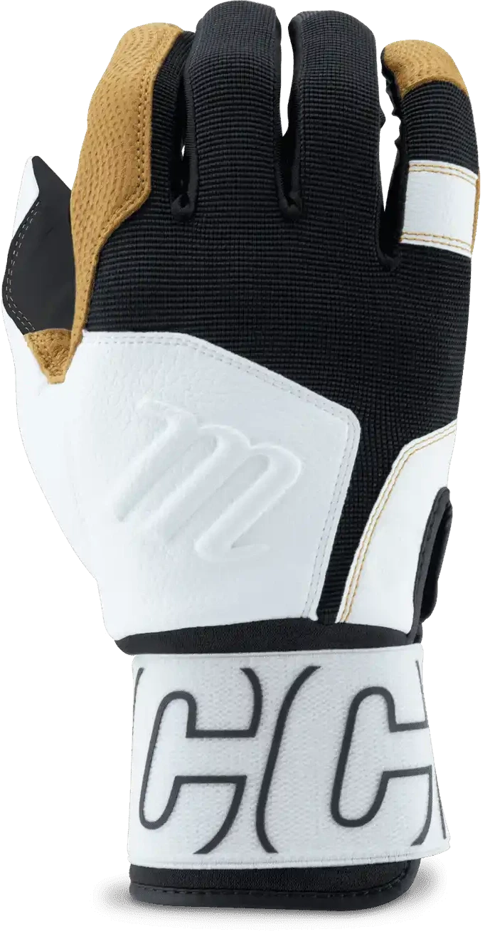 Marucci Blacksmith Full WRAP V2 Youth Batting Glove - White Black 3 Marucci Blacksmith Full WRAP V2 Youth Batting Glove - White Black