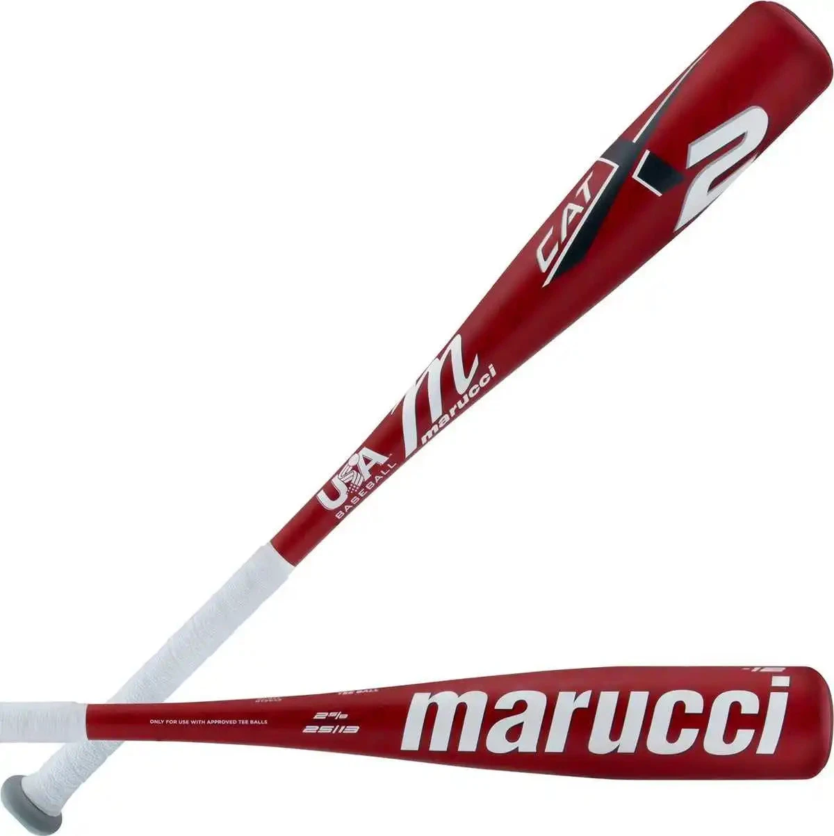Marucci CATX2 Tee Ball (-11) 2 5/8 Barrel Bat - White Red 3 Marucci CATX2 Tee Ball (-11) 2 5/8 Barrel Bat - White Red