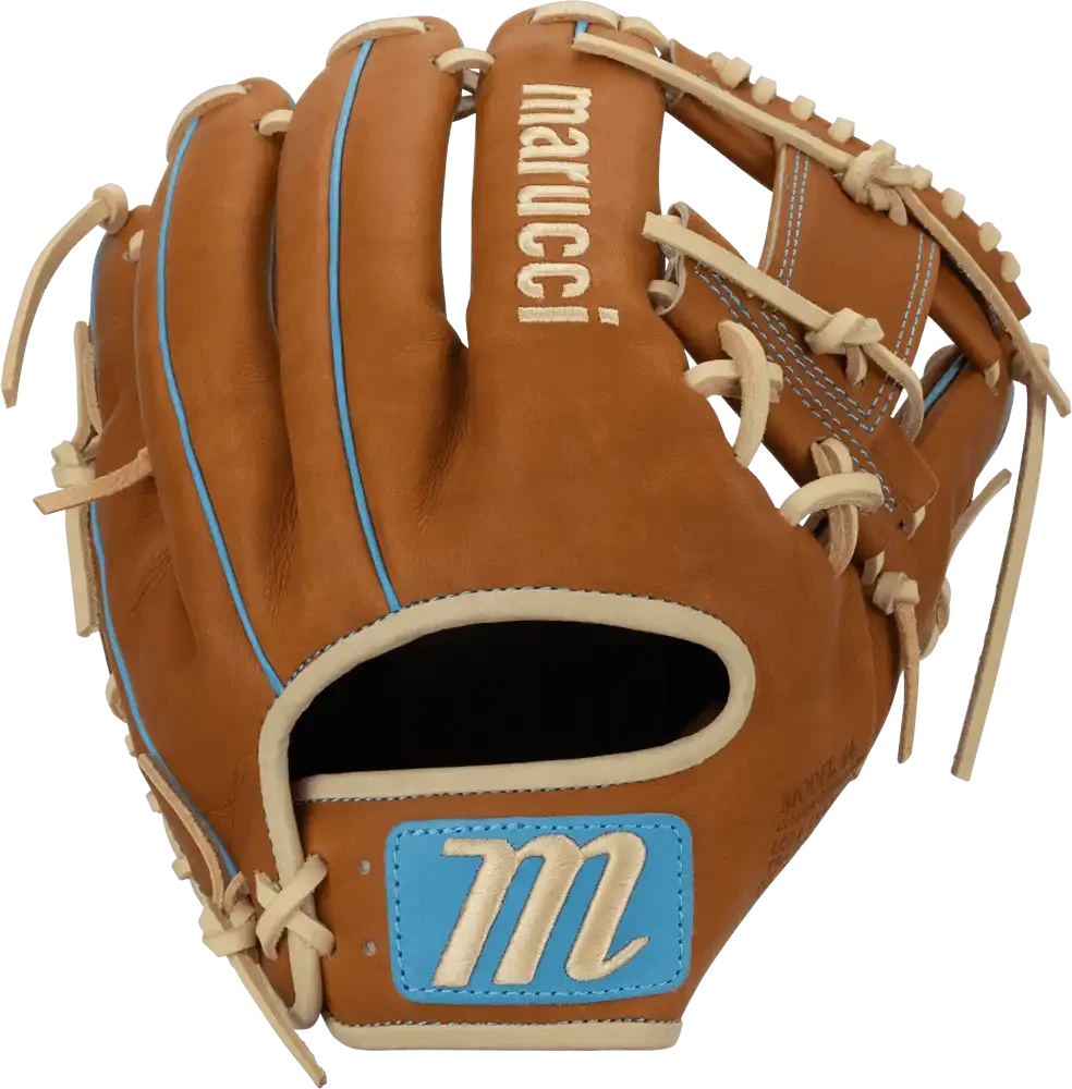 Marucci Cypress M Type 64A2 11.75" Infield Glove MFG2CY64A2 -Toffee Columbia Blue 3 Marucci Cypress M Type 64A2 11.75" Infield Glove MFG2CY64A2 -Toffee Columbia Blue