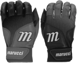 Marucci PWR FADE Batting Gloves Youth Pair - Black Gray