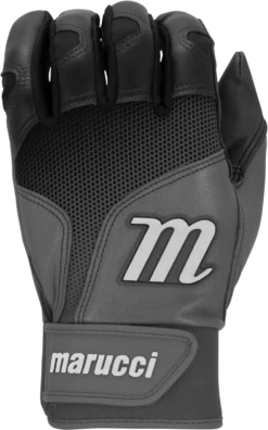 Marucci PWR FADE Batting Gloves Youth Pair - Black Gray -Marucci Store marucci pwr fade batting gloves youth pair black gray hit a double 980