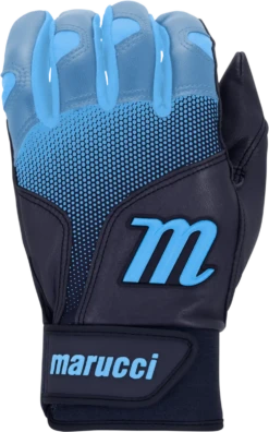Marucci PWR FADE Batting Gloves Youth Pair - Navy Columbia Blue -Marucci Store marucci pwr fade batting gloves youth pair navy columbia blue hit 726