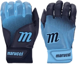 Marucci PWR FADE Batting Gloves Youth Pair - Navy Columbia Blue