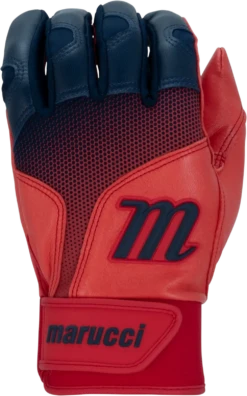 Marucci PWR FADE Batting Gloves Youth Pair - Navy Red -Marucci Store marucci pwr fade batting gloves youth pair navy red hit a double 843