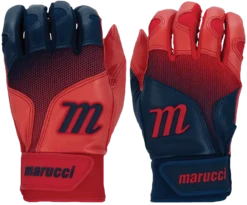Marucci PWR FADE Batting Gloves Youth Pair - Navy Red