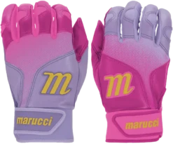 Marucci PWR FADE Batting Gloves Youth Pair - Pink Light Purple
