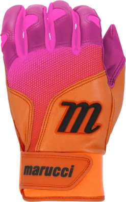Marucci PWR FADE Batting Gloves Youth Pair - Pink Orange 7 Marucci PWR FADE Batting Gloves Youth Pair - Pink Orange -Marucci Store marucci pwr fade batting gloves youth pair pink orange hit a double 972