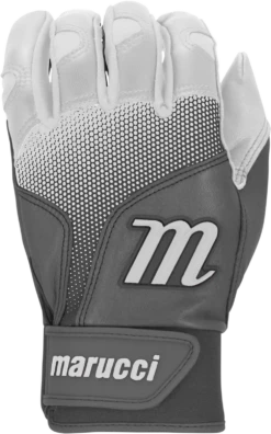 Marucci PWR FADE Batting Gloves Youth Pair - White Gray 7 Marucci PWR FADE Batting Gloves Youth Pair - White Gray -Marucci Store marucci pwr fade batting gloves youth pair white gray hit a double 916