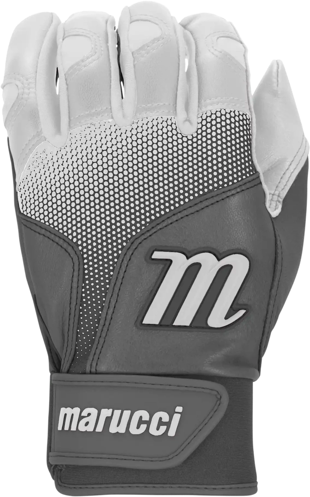 Marucci PWR FADE Batting Gloves Youth Pair - White Gray 5 Marucci PWR FADE Batting Gloves Youth Pair - White Gray - Image 3