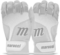 Marucci PWR FADE Batting Gloves Youth Pair - White White