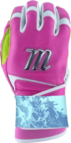 Marucci REMX Adult Baseball Batting Gloves MBRMX - Pink Lime Green