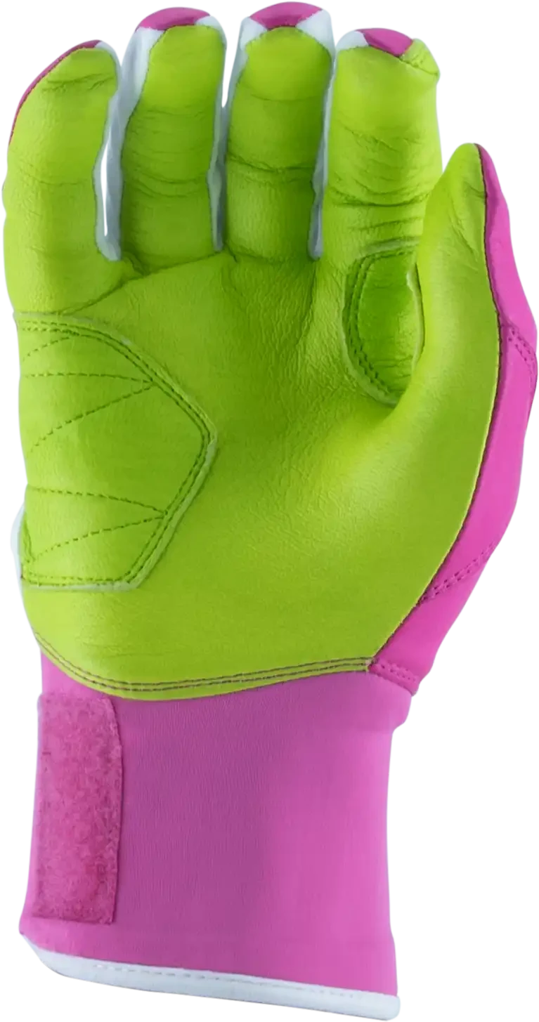 Marucci REMX Adult Baseball Batting Gloves MBRMX - Pink Lime Green 4 Marucci REMX Adult Baseball Batting Gloves MBRMX - Pink Lime Green - Image 2