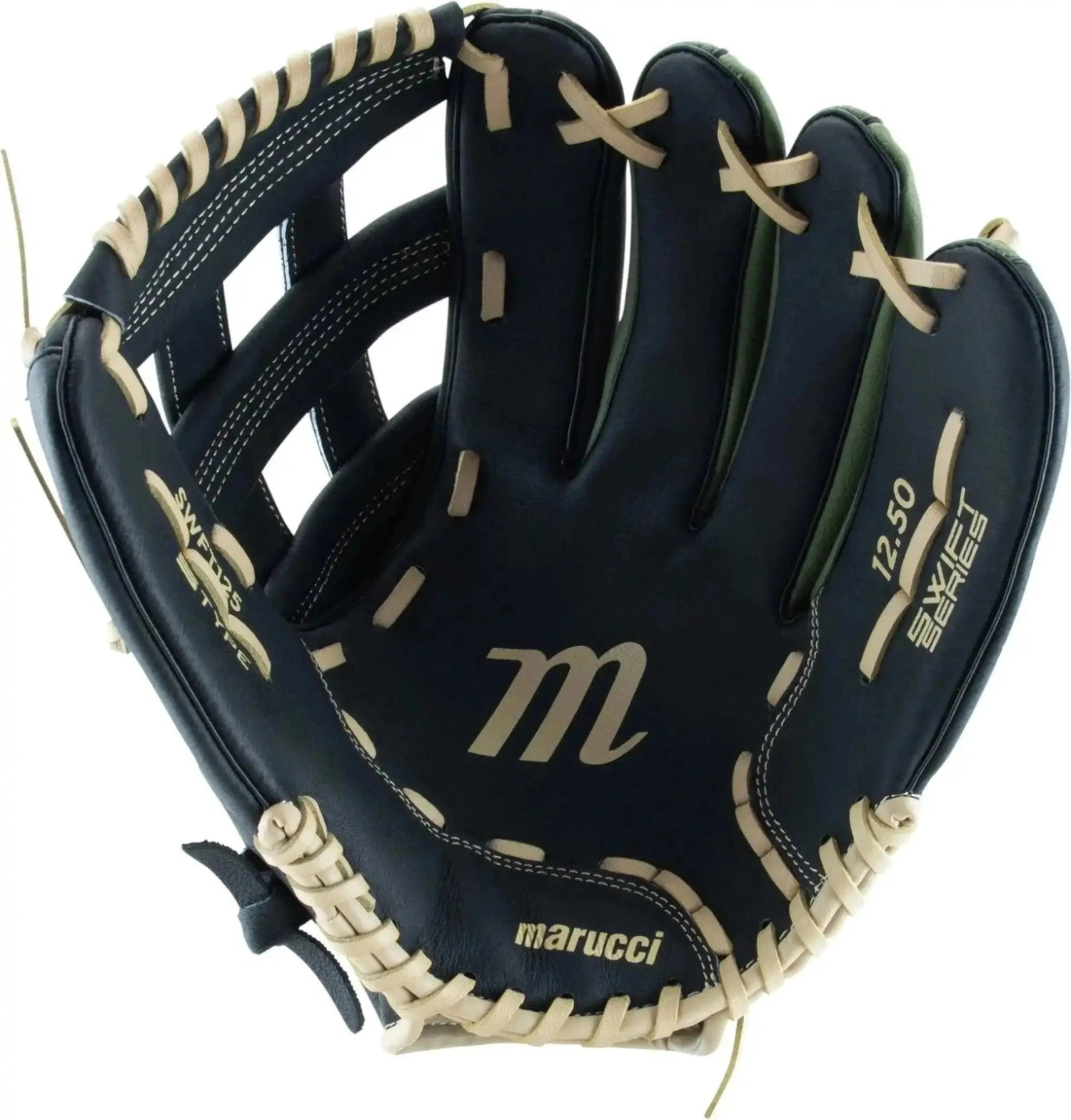 Marucci Swift 12.50" S Type Youth Outfield Glove MFGSWFT125 - Olive Black 4 Marucci Swift 12.50" S Type Youth Outfield Glove MFGSWFT125 - Olive Black - Image 2