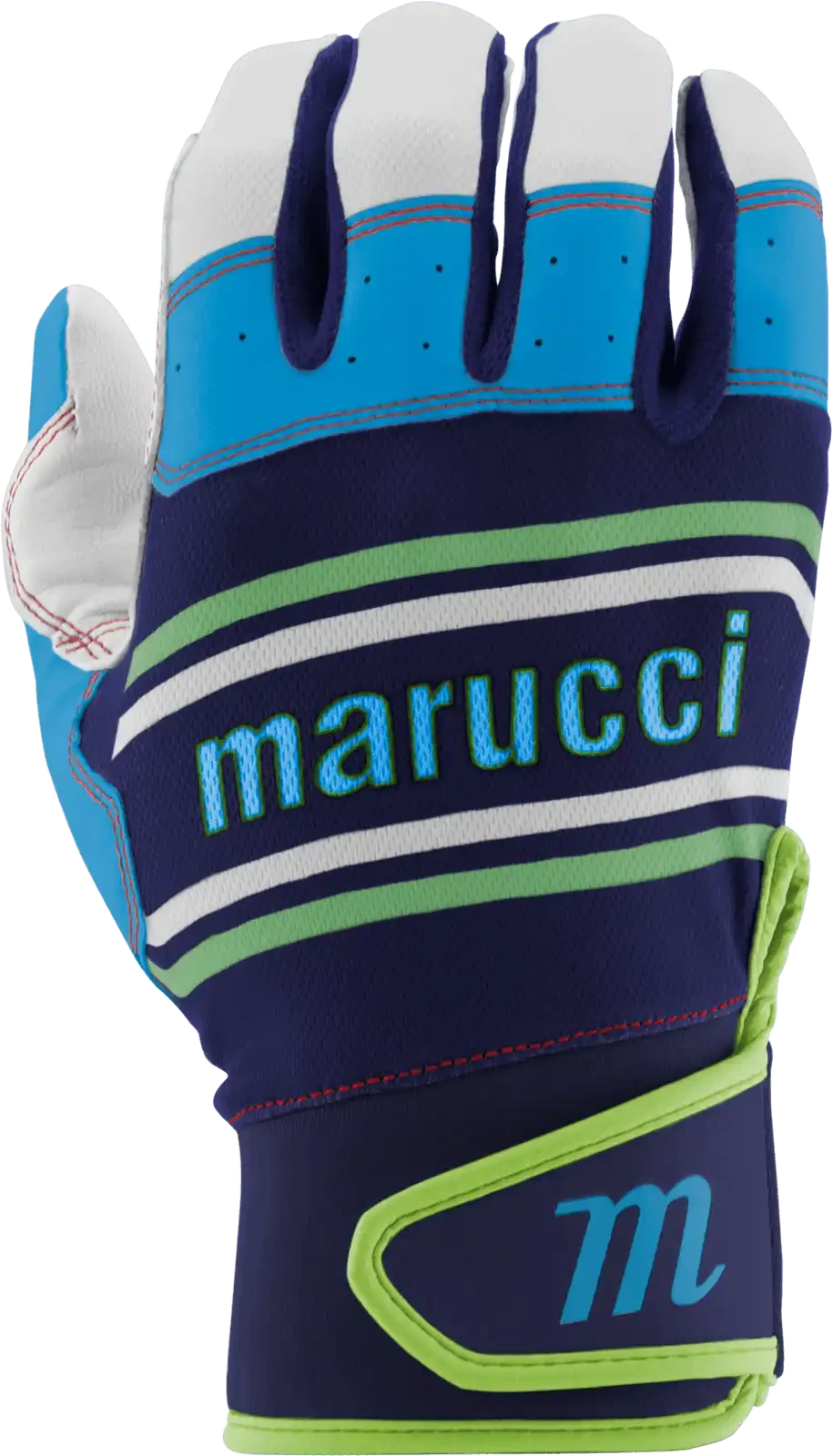 Marucci Swift Lite Youth Batting Gloves - Navy Blue Columbia Blue 4 Marucci Swift Lite Youth Batting Gloves - Navy Blue Columbia Blue - Image 2